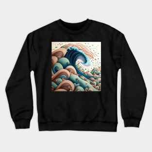 great wave mediterranean Crewneck Sweatshirt